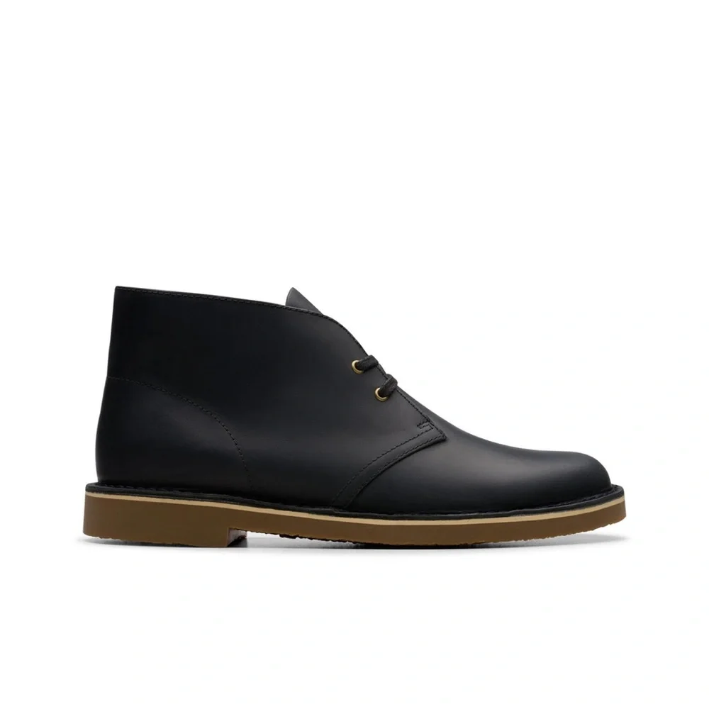 Clarks Black Leather Chukka‎ Boots